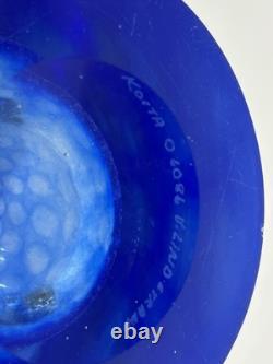 RARE Colora Handformed Vase by Vicke Lindstrand for Kosta Blue Glass HEAVY O1 RARE Colora Handformed Vase by Vicke Lindstrand for Kosta Blue Glass HEAVY O1
