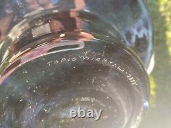 RARE Iittala Tapio Wirkkala Blue Footed Bowl #3588 signed 1959