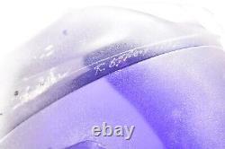 RARE Randy Strong Early Art Glass Sculpture Vase Blue ABSTRACT 9 Signed Frosted