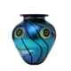 ROBERT EICKHOLT Signed 7 TALL BLUE Art Glass Vase