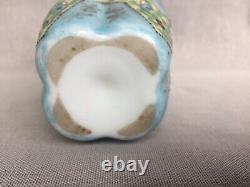 Rare Antique Thomas Webb Moroccan Enamel Art Opaline Glass Vase Bohemian