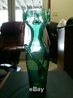 Rare Blenko Glass Cat Vase By Wayne Husted