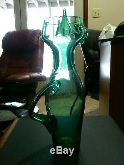 Rare Blenko Glass Cat Vase By Wayne Husted