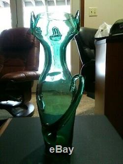 Rare Blenko Glass Cat Vase By Wayne Husted