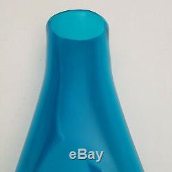 Rare Blenko Vase #5518 1955 Catalog Wayne Husted Teal Impressed Horse 15 Tall