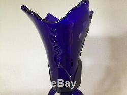 Rare COBALT Heisey 1420 9 1/8 Tulip Vase