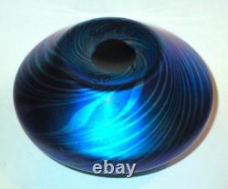 Rare Early Fred Carder Decorated Blue Aurene Vase Model #750 LionsGateAntiques