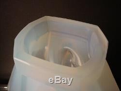 Rare Etling Glass 10 Ht. Lucille Sevin Opalescent Draped Nude Vase #38 Art Deco