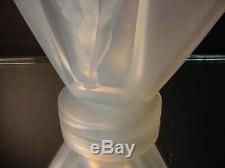 Rare Etling Glass 10 Ht. Lucille Sevin Opalescent Draped Nude Vase #38 Art Deco