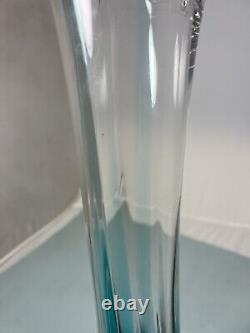 Rare HTF Viking Swung Glass Flamenco Vase 23.5 Bluenique Blue New Martinsville