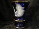 Rare Mary Gregory Cobalt Blue Vase With White Painted Scenes BEST OF THE BEST