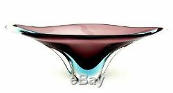 Rare Mid Century Murano Flavio Poli Seguso Vetri D'Arte Art Glass Freeform Bowl