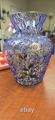 Rare Peloton Bohemian glass vase