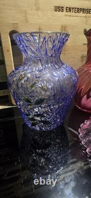 Rare Peloton Bohemian glass vase