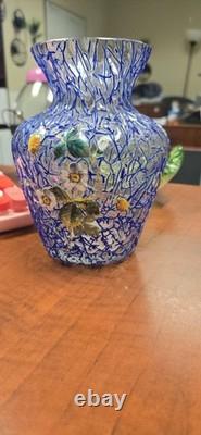 Rare Peloton Bohemian glass vase