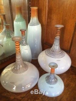 Rare Signed numbered Bertil Vallien Kosta Boda vase / bottle collection