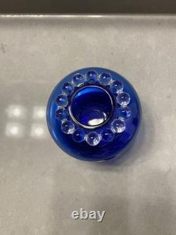 Rare cobalt blue Mario Cioni crystal vase