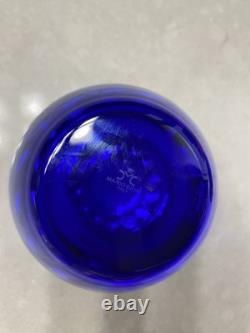 Rare cobalt blue Mario Cioni crystal vase