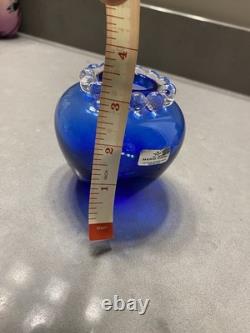 Rare cobalt blue Mario Cioni crystal vase