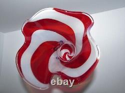 Red White & Blue America Art Glass Vase 1088