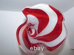 Red White & Blue America Art Glass Vase 1088