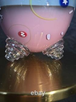 Richard Marquis Ro Purser Noble Effort 1985 Murrine Footed Art Glass Bowl Vase