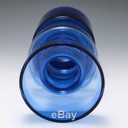Riihimaki Blue Hooped Vase 1965-70