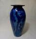 Robert Eickholt Studio Glass Blue & Green Asteroid Vase 2004 VSTAS 8¼