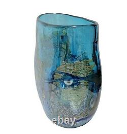 Robert Held Blue 8 Studio Art Glass Vase