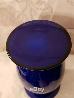 Royal Blue Venini Murano Glass Vase Idalion, Design Alessandro Mendini, 2001