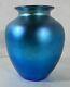 STEUBEN Blue Aurene Vase