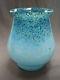 SUPERB SCOTTISH MONART PALE BLUE AVENTURINE ART GLASS VASE SHAPE RA VII 180 mm