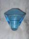 Salviati Murano Italy Battuto Glass Vase Signed 2002 Blue Modern