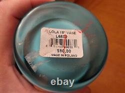 Sasaski Vase 20 Glass Vase Aqua Blue Turquoise Gorgeous Made In Poland