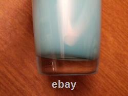 Sasaski Vase 20 Glass Vase Aqua Blue Turquoise Gorgeous Made In Poland