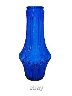 Scandinavian Design Blue Art Glass Vase, Finland 1960's Vintage