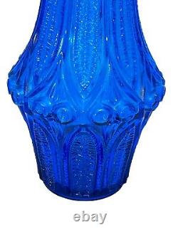 Scandinavian Design Blue Art Glass Vase, Finland 1960's Vintage