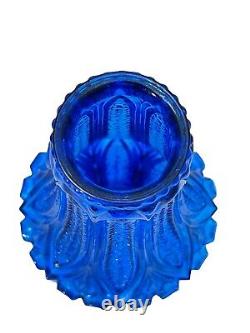 Scandinavian Design Blue Art Glass Vase, Finland 1960's Vintage