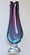 Seguso Vetri d'Arte Sommerso Footed 10 Footed Murano Vase Blue / Violet MCM