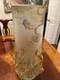 Signed Ioan Tamaian Studio Art Glass Vase Frosted Sculptural Flame Base Romania