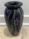 Signed Robert Eickholt 2001 Cobalt Blue Sea Anemone Art Glass Vase 7.75 Vintage