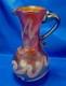 Signed Spurlock 1980 Studio Art Glass Iridescent Vase Applied Handle Loetz Style