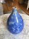 Simon Pearce Crystalline Cobalt Teardrop Vase