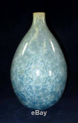 Simon Pearce Vase Teal Blue Crystalline Glaze Art Studio Pottery 9 ½ (Med) MINT