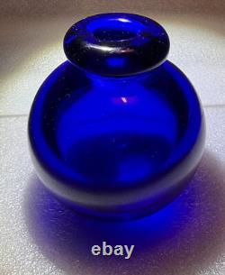 Small Italian Cobalt Blue Vase by Seguso Murano for Tiffany