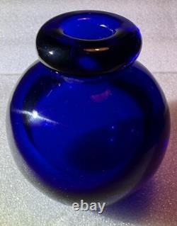 Small Italian Cobalt Blue Vase by Seguso Murano for Tiffany