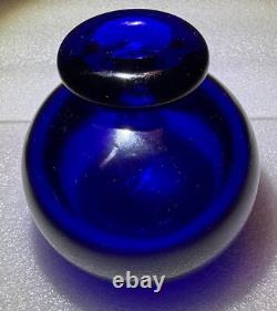 Small Italian Cobalt Blue Vase by Seguso Murano for Tiffany