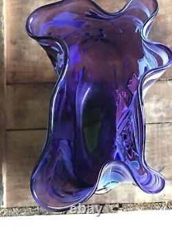 Stephen R Nelson 1989 Signed Art Glass Vase Stunning Detail