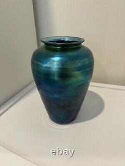 Steuben Aurene Blue Vase #2682