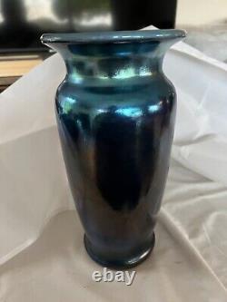 Steuben Blue Aurene Vase VERY TALL #2204 about 12 Gorgeous